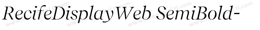 RecifeDisplayWeb SemiBold字体转换